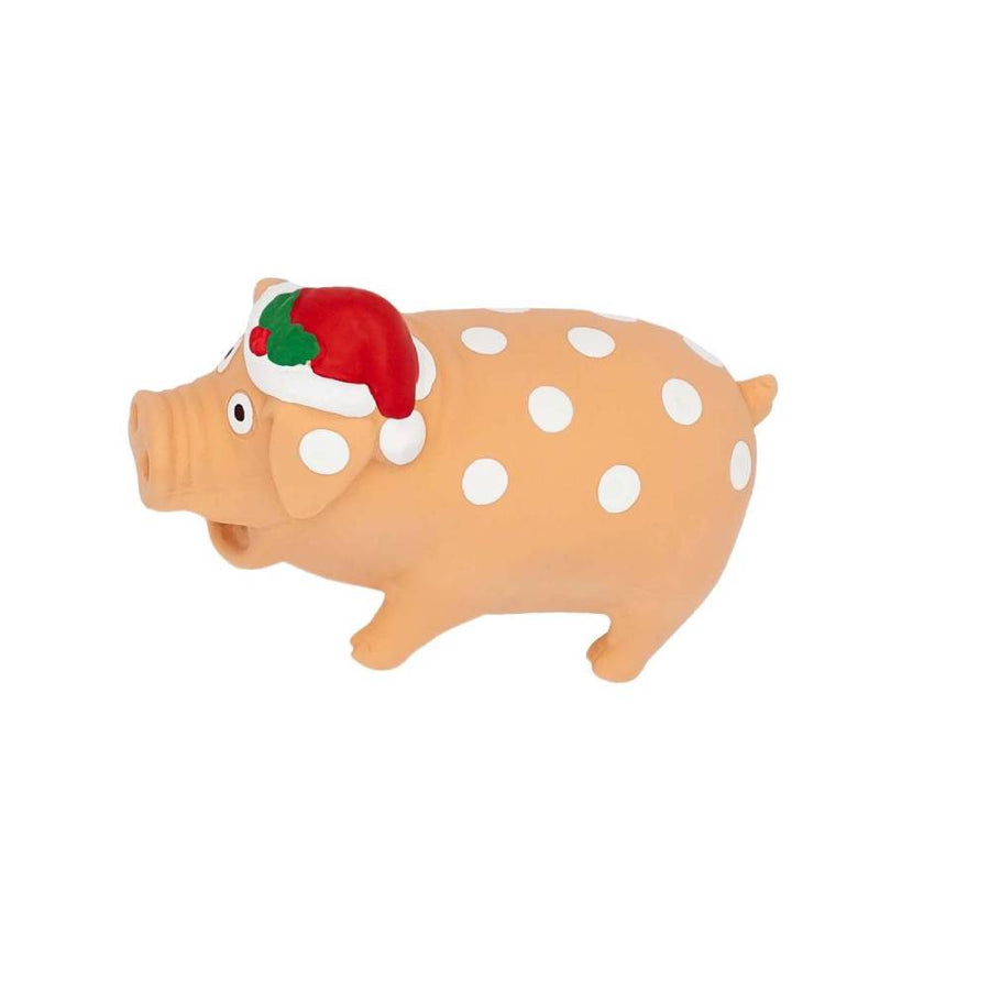 good boy festive piggy dog toy