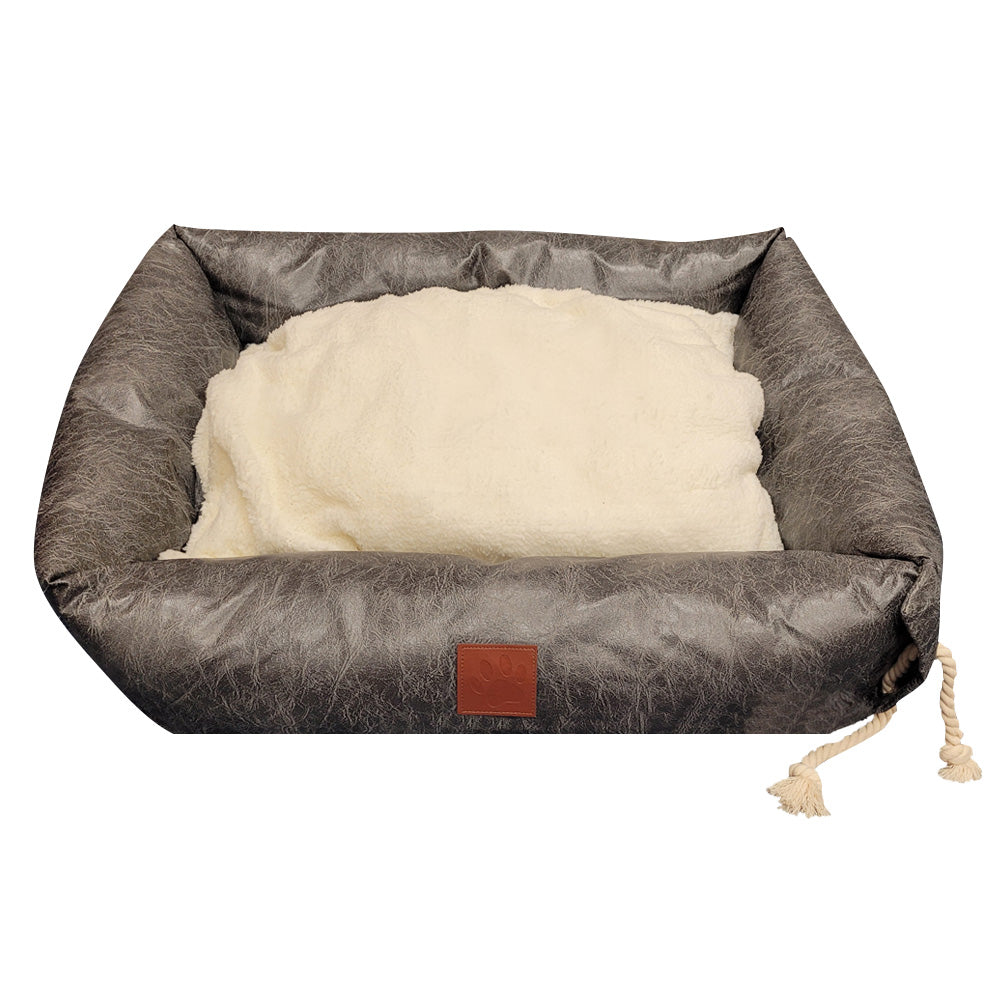 Plush Dog Bed - Grey