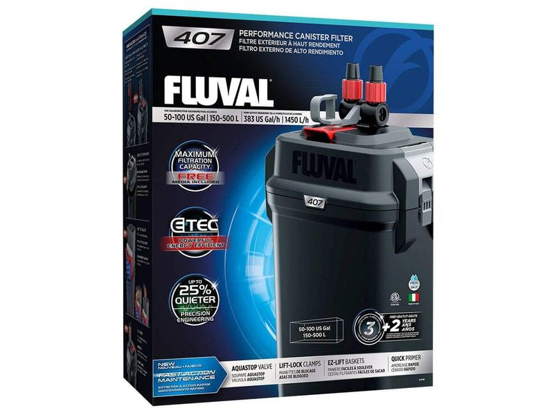 Fluval 407 External Canister Filter – Up to 500L