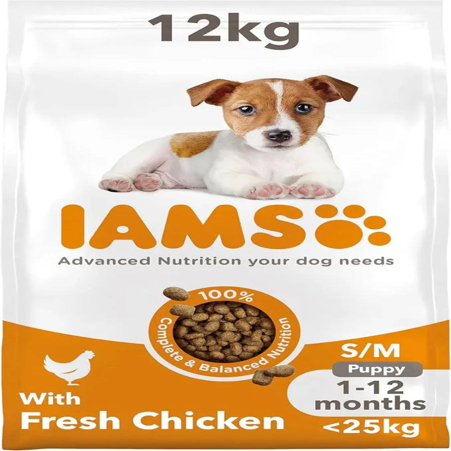 Iams Dog 12kg Puppy Small & Medium Chicken