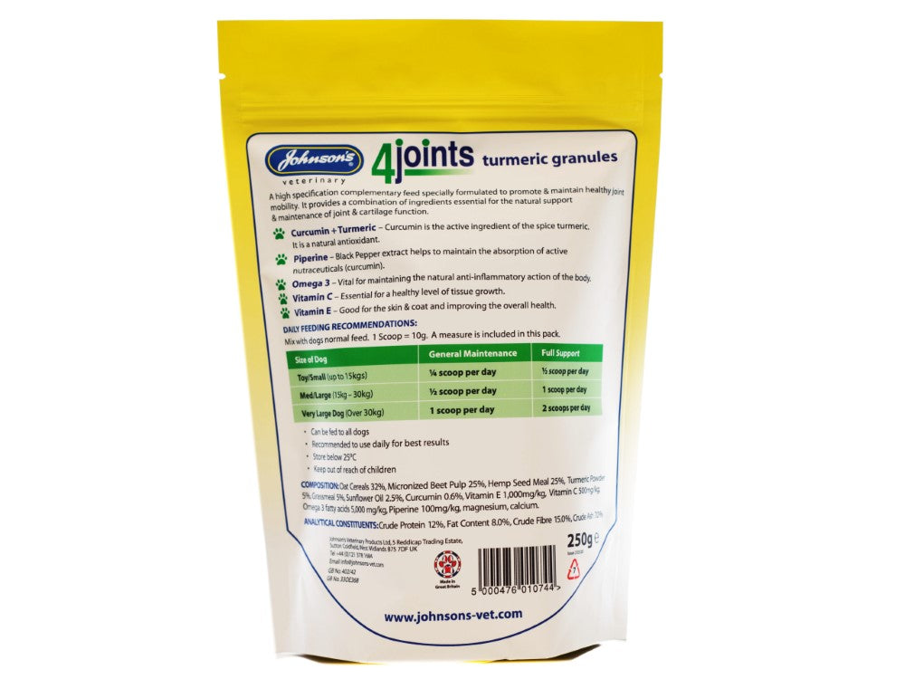 Johnsons 4-Joints Tumeric Granules 250g