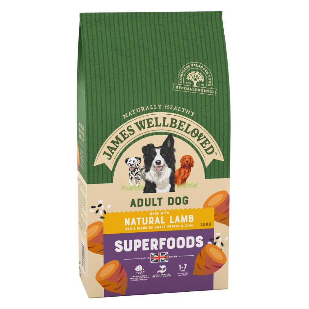 James Wellbeloved Lamb Adult Dog Superfood 1.5kg