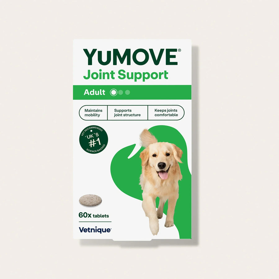 YuMOVE Joint Support for Adult Dogs, 60 tablets pack, front