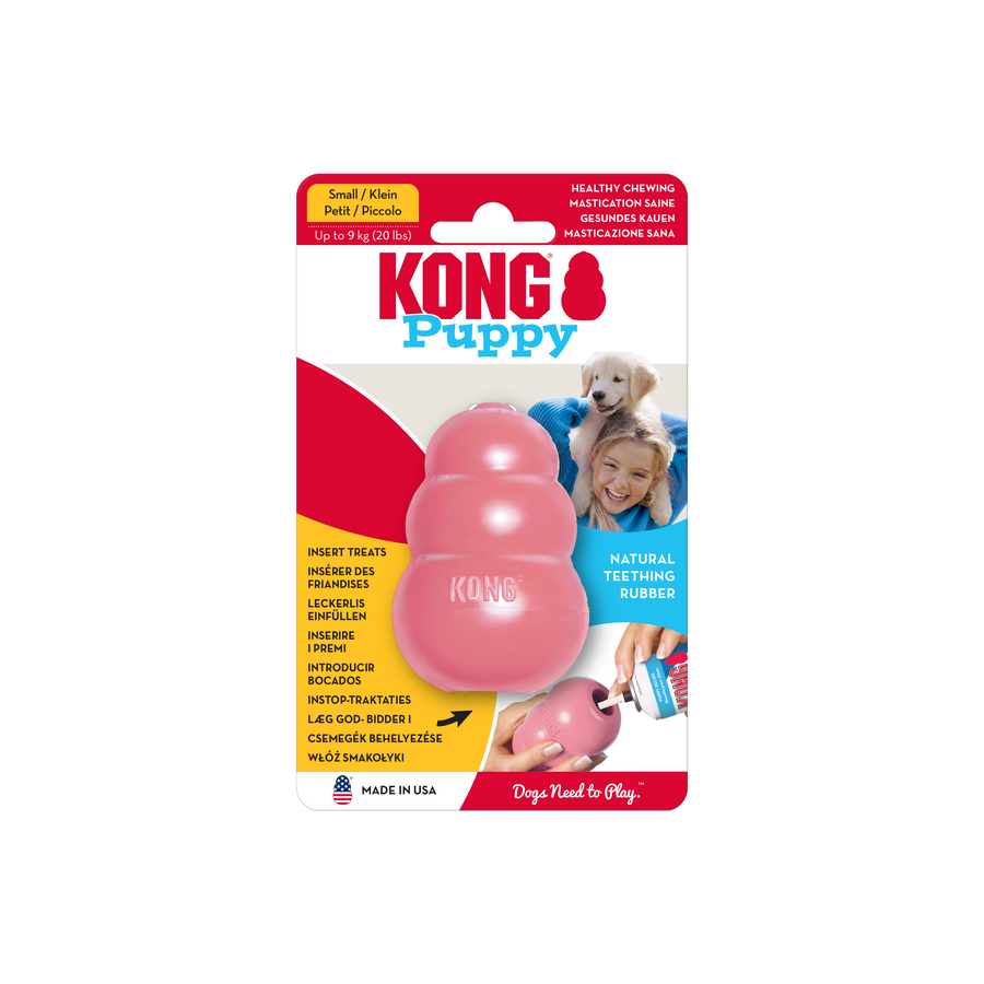 KONG Puppy Small Pink in its pack