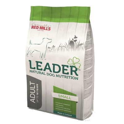 Leader Adult Small Breed Dog Food with Chicken bag, front of pack