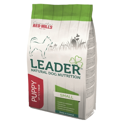 Red Mills Leader Puppy Small Breed Chicken dry dog food bag, front of pack