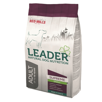 Leader Adult Supreme Small Breed Dog Food with Chicken bag, front of pack