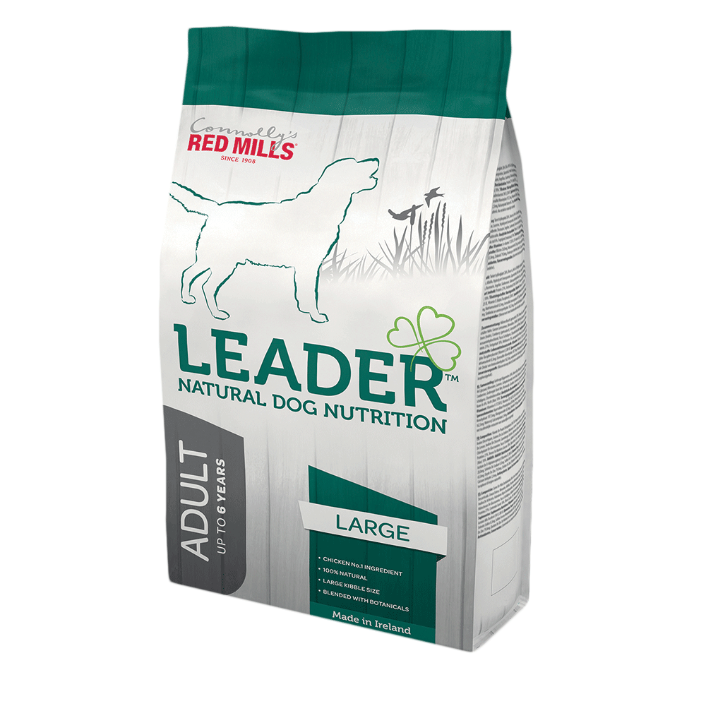 Red Mills Leader Adult Large Breed Chicken and Rice dog food bag, front of pack