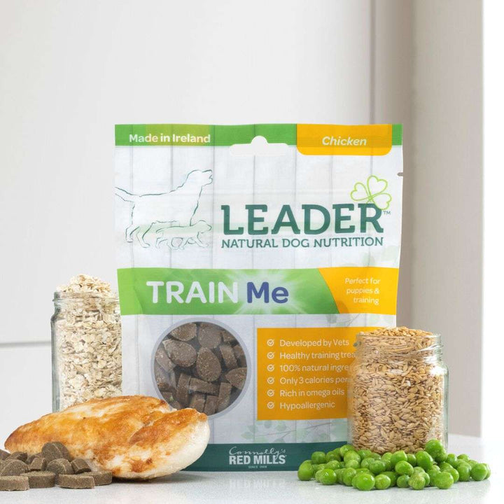 Leader Train Me Dog Treats Chicken 130g pouch with treats and natural ingredients