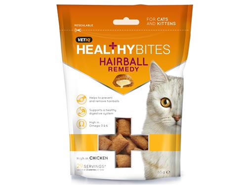 M&C CAT HEALTHY BITES HAIRBALL REMEDY 65