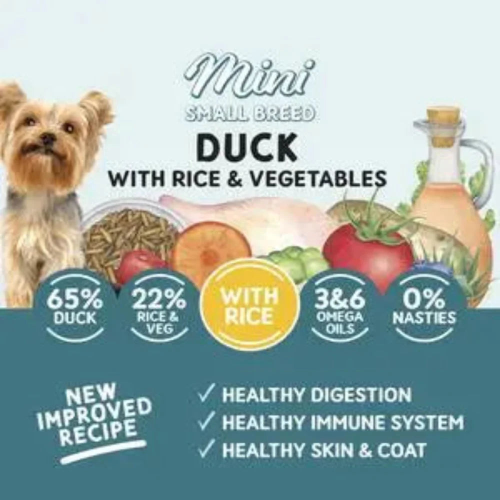 Naturo Adult Mini Dog Duck with Rice and Vegetables, 150g 