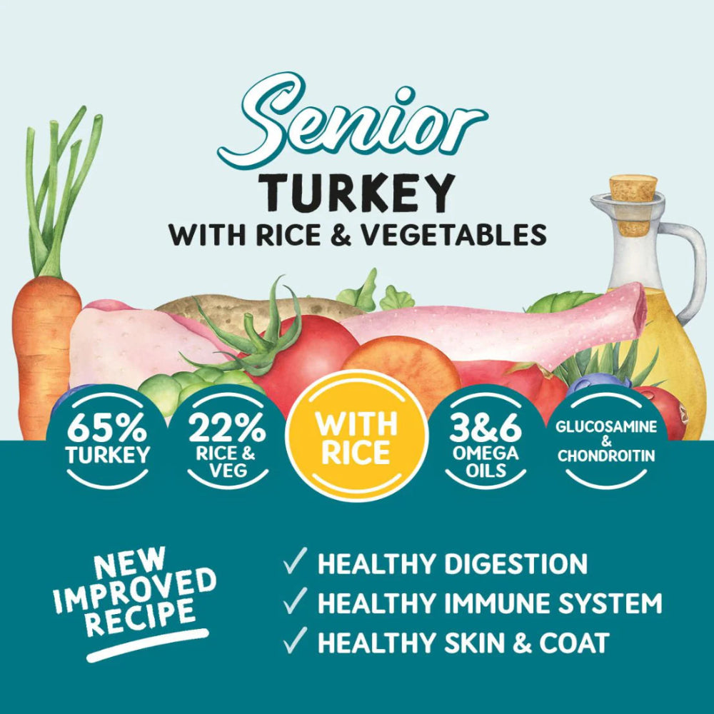 Naturo Senior Turkey Rice & Veg Wet Dog Pouches