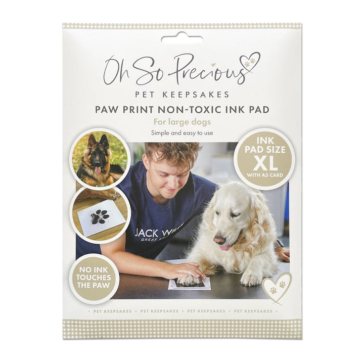 Oh So Precious XL Paw Print Non Toxic Ink Pad for large dogs, front of pack