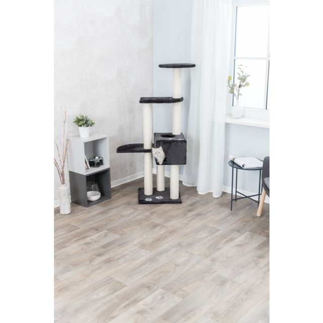 Trixie Alicante cat tree 142cm anthracite shown in a living room