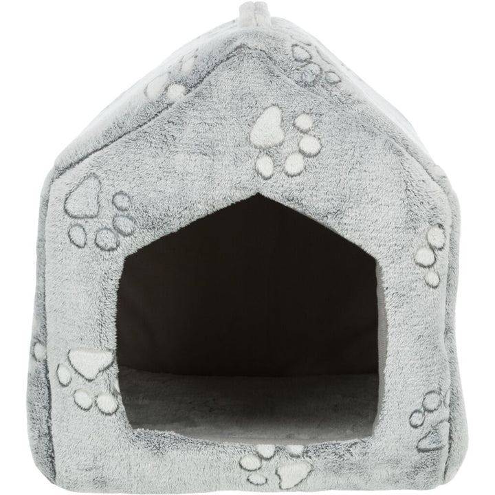 Trixie Nando Pet Cave 40 x 45 x 40 cm in light grey, front view of the entrance
