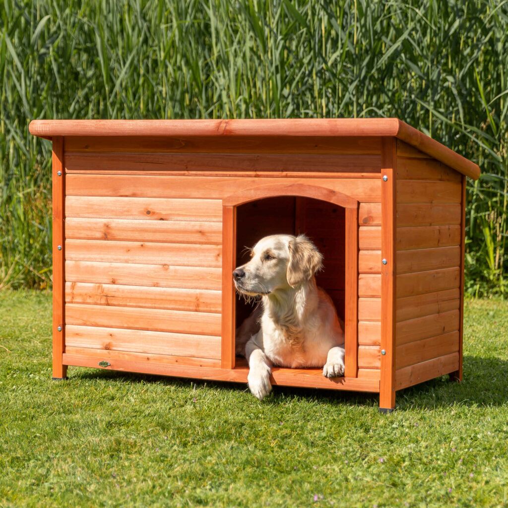 Trixie Classic Natura Dog Kennel L with Golden Retriever