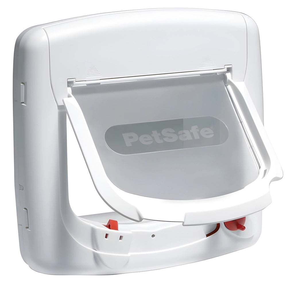 PetSafe Staywell Magnetic 4-Way Locking Deluxe Cat Flap, White