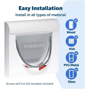 Petsafe Staywell Classic Cat Flap – Magnetic 4-Way Locking System
