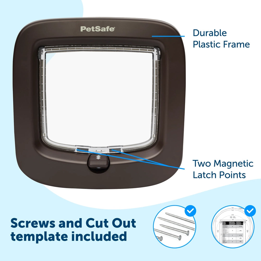 Petsafe Manual-Locking Cat Flap – Brown