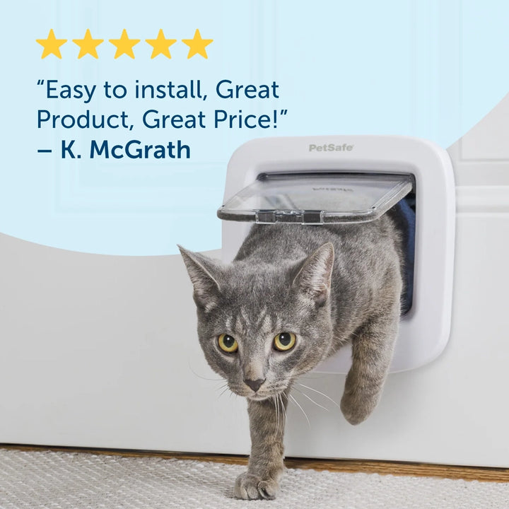 Petsafe Manual-Locking Cat Flap – White