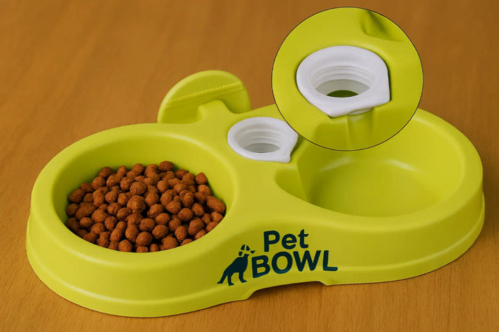 Plastic Twin Pet Bowl for food and water
