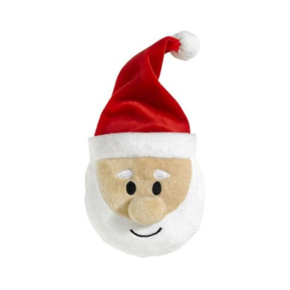 Good Boy Santa Head Soft Plush Dog Toy
