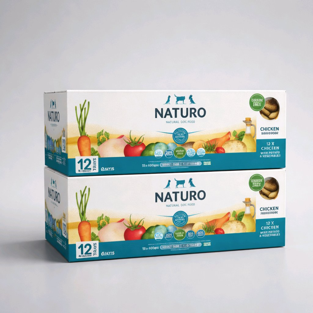 Naturo Adult Dog Grain Free Chicken & Potato with Vegetables - 400g Trays x 12