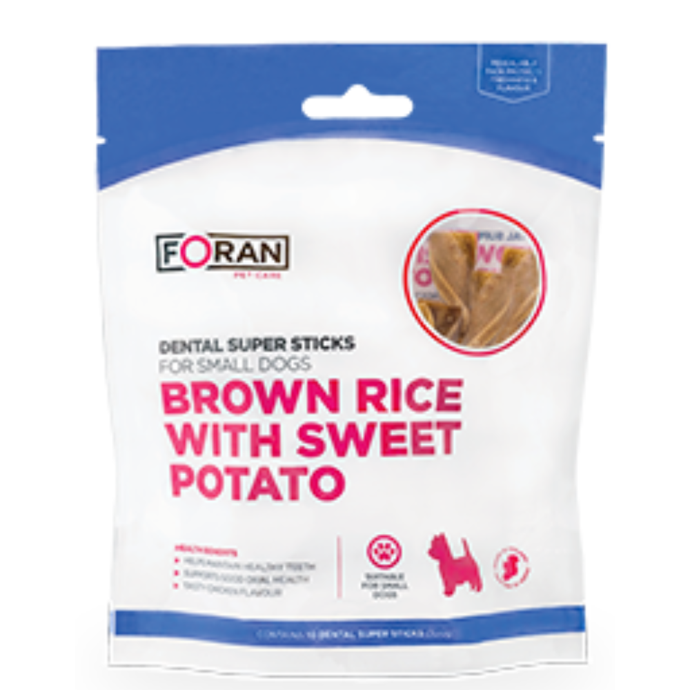 Foran Pet Care Brown Rice & Sweet Potato Dental Sticks for Small Dogs