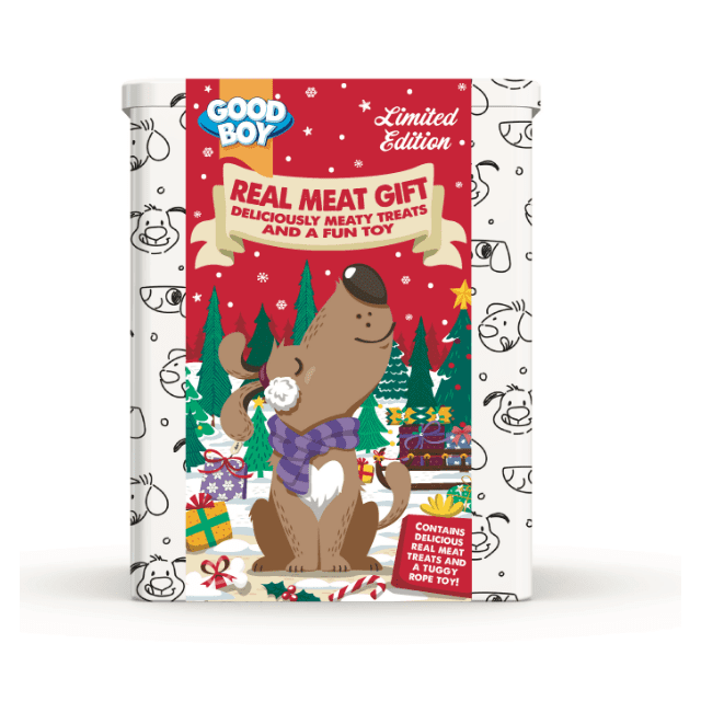 Good Boy Real Meat Dog Treat Gift Tin