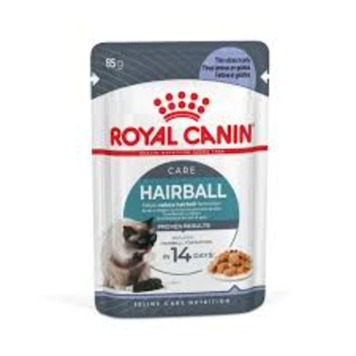 Royal Canin Hairball Care Wet Cat Food pouch for adult cats prone to hairballs