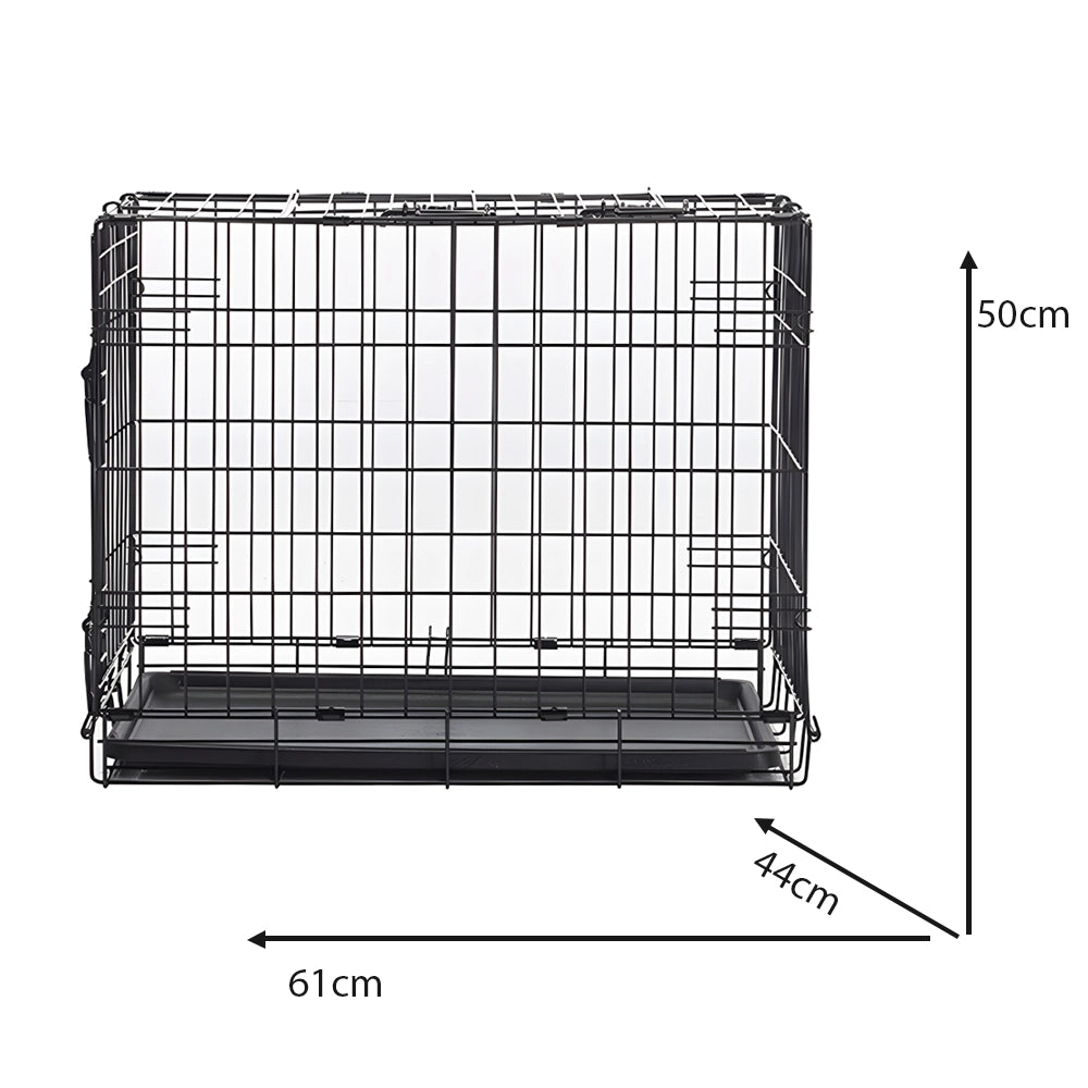 61cm Savic Dog Cottage Crate Black