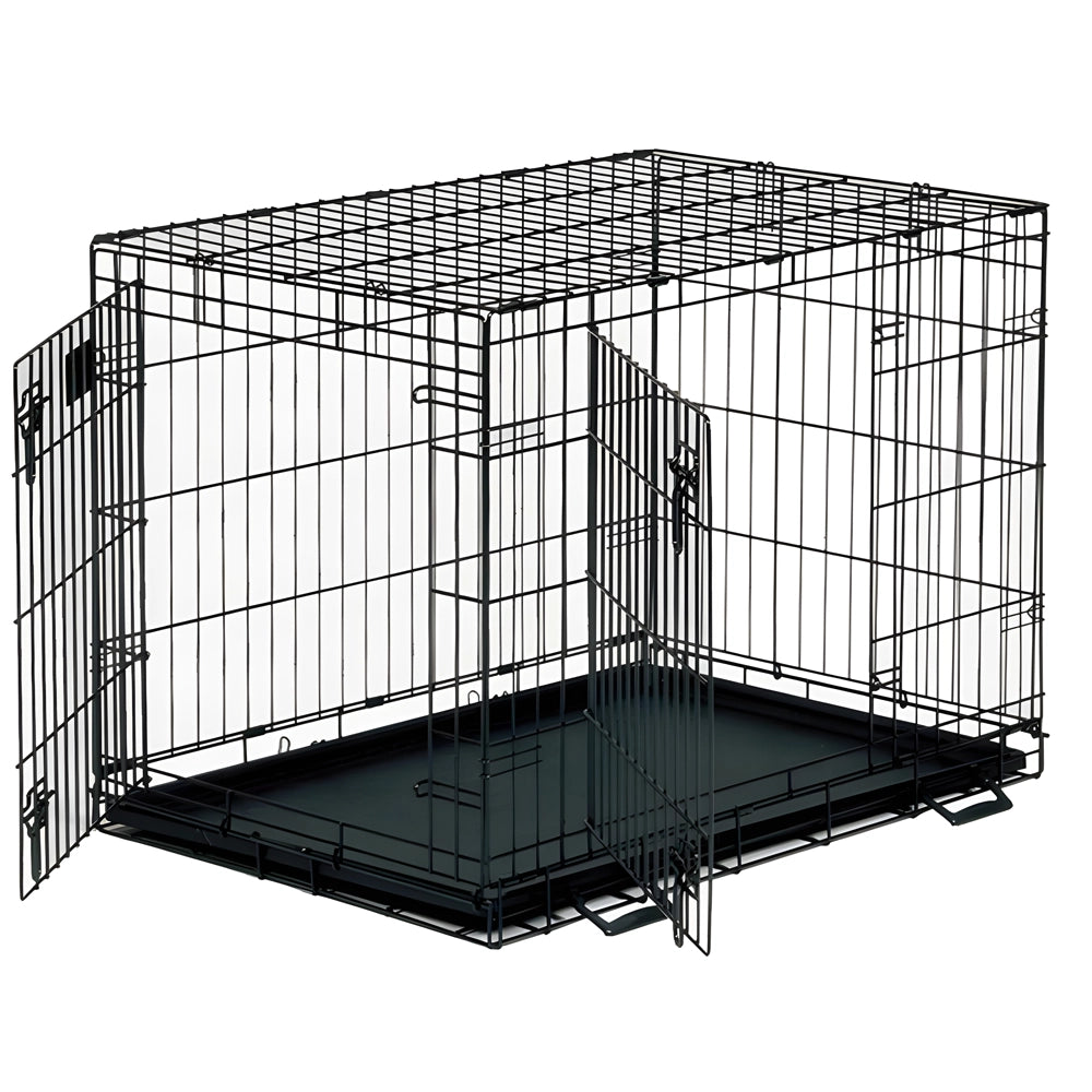 61cm Savic Dog Cottage Crate Black