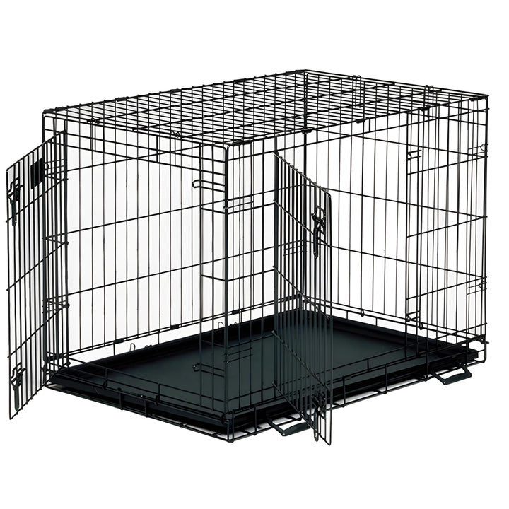 61cm Savic Dog Cottage Crate Black