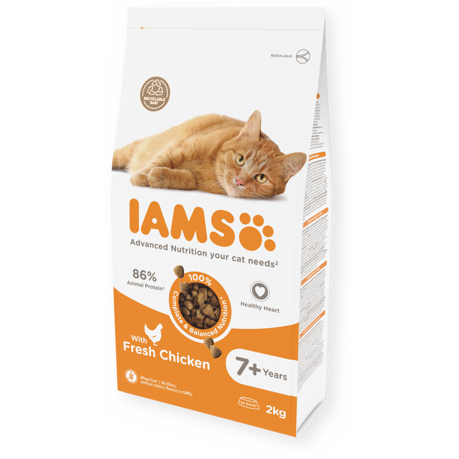 IAMS Senior Cat Food with Chicken 2kg