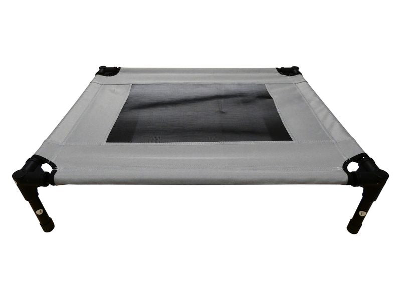 Pet Cot Raised Comfort Bed – Grey 76x62cm