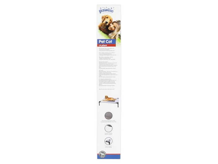 Pet Cot Raised Comfort Bed – Grey 76x62cm