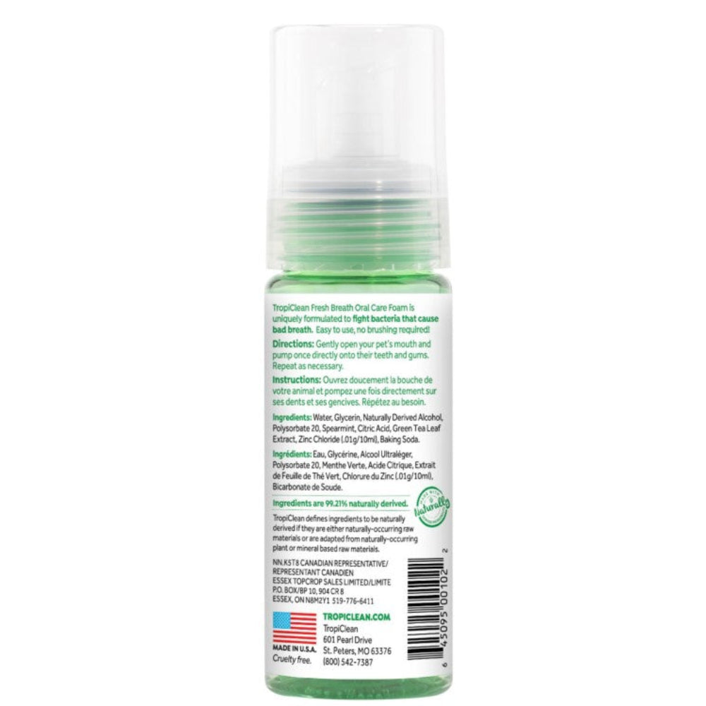 Tropiclean Fresh Breath Oral care Foam 133ml