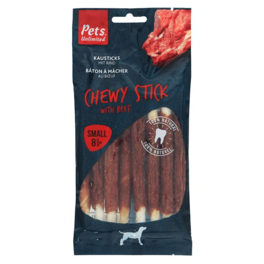 Pets Unlimited Beef Sticks Dog Treats 8 Pack