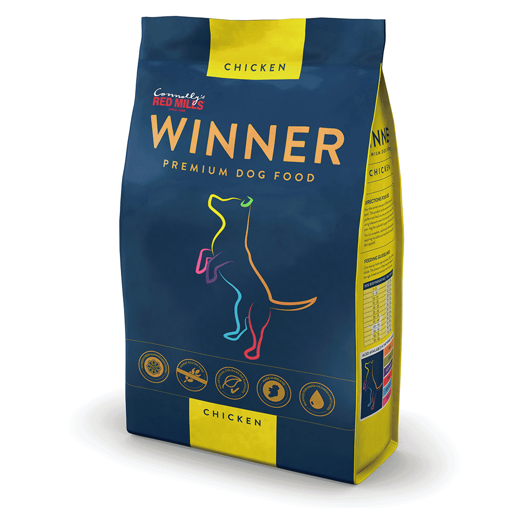 Red Mills Winner Chicken dry dog food bag, front of pack