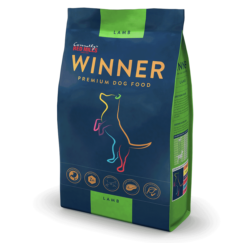 Red Mills Winner Sensitive Lamb dry dog food bag, front of pack