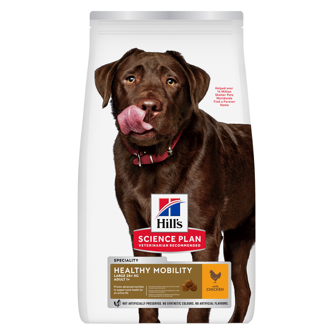 Hill's Science Plan Healthy Mobility Large Breed adult dog food with chicken 14kg, front of bag