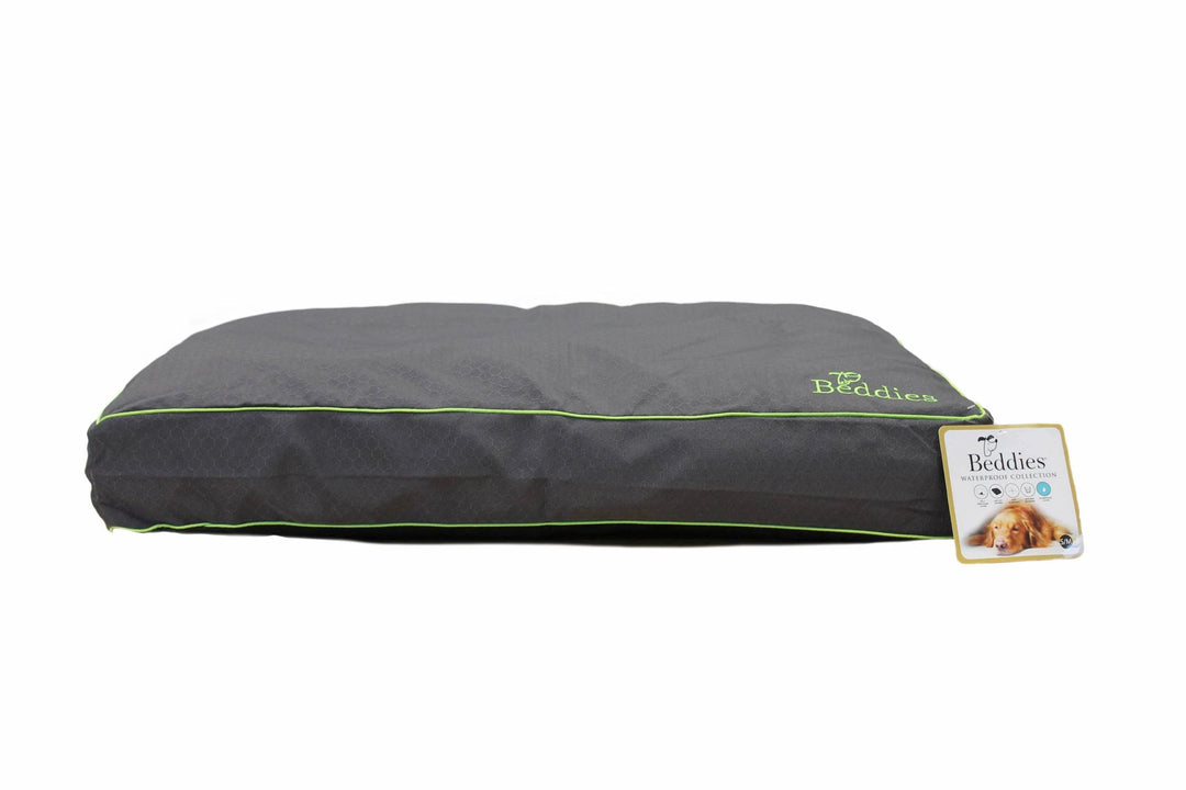 Beddies Waterproof Dog Mattress -  Charcoal/Lime