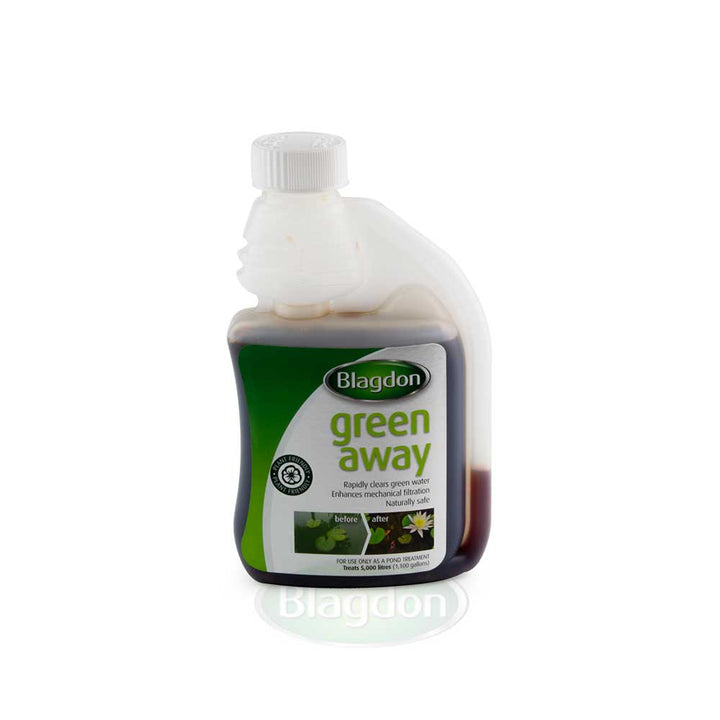 Blagdon Green Away Pond Treatment 250ml bottle, front view
