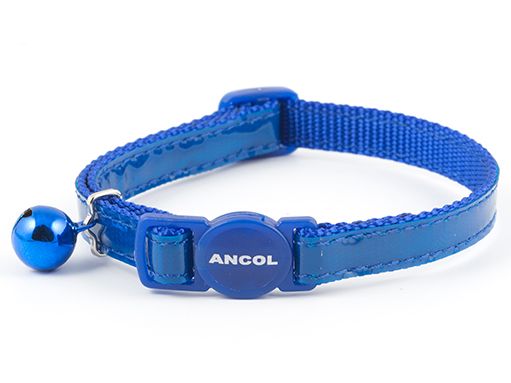GLOSS REFLECTIVE CAT COLLAR BLUE