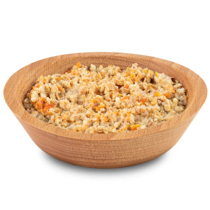 burns dog food in bowl

