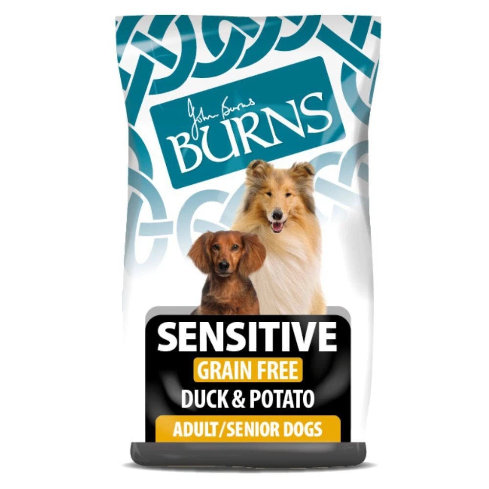 Burns duck dog food


