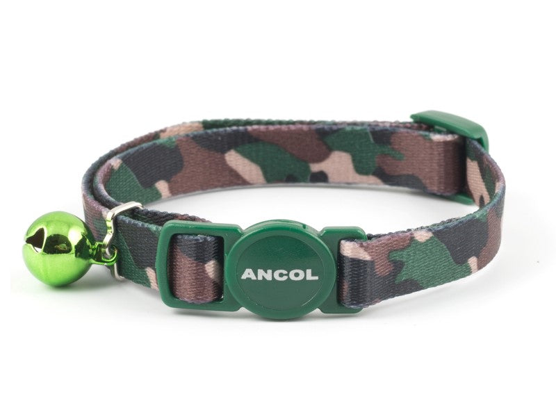 camoflage cat collar green
