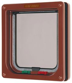 petmate electromagnetic cat flap brown