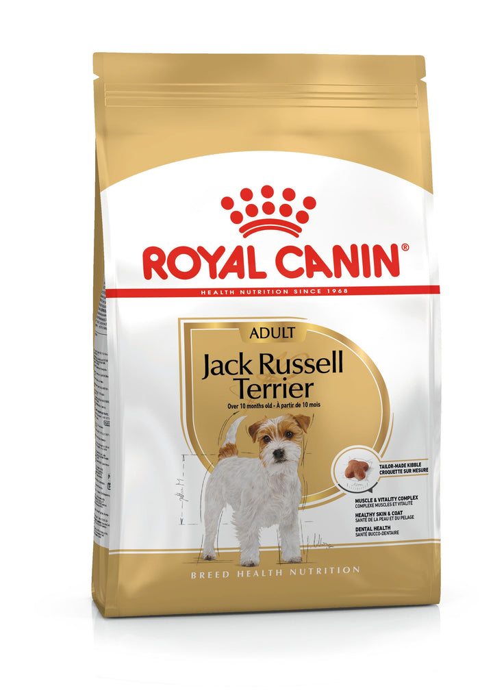 Royal Canin Jack Russell Terrier Adult dry dog food bag, front of pack