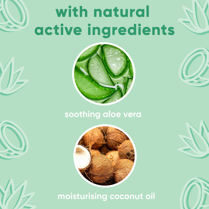 Buddycare Dog Ear Cleanser natural active ingredients: soothing aloe vera and moisturising coconut oil